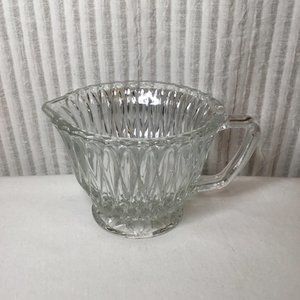 Indiana Tiara Diamond Point Clear Glass Creamer Pitcher